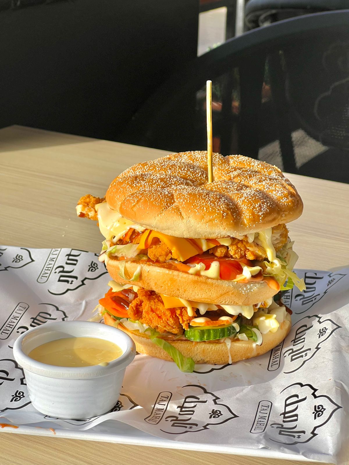 دبل تشيكن تشيز برجر